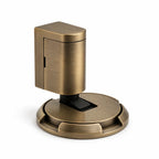 Self-Locking Solid Brass Door Stopper (Adhesive & Screw Mount)