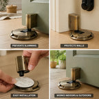 Self-Locking Solid Brass Door Stopper (Adhesive & Screw Mount)