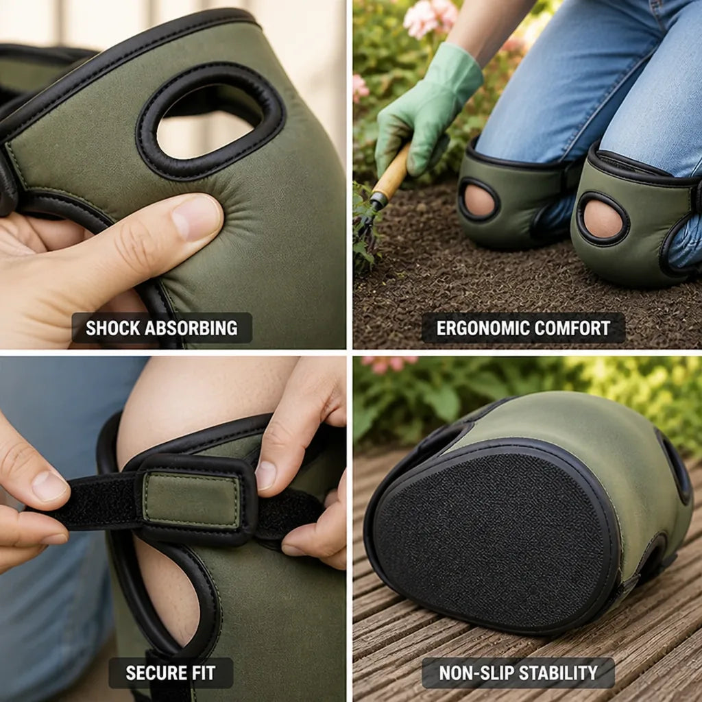 Shock-Absorbing Ergonomic Non-Slip Knee Pads (Pair)