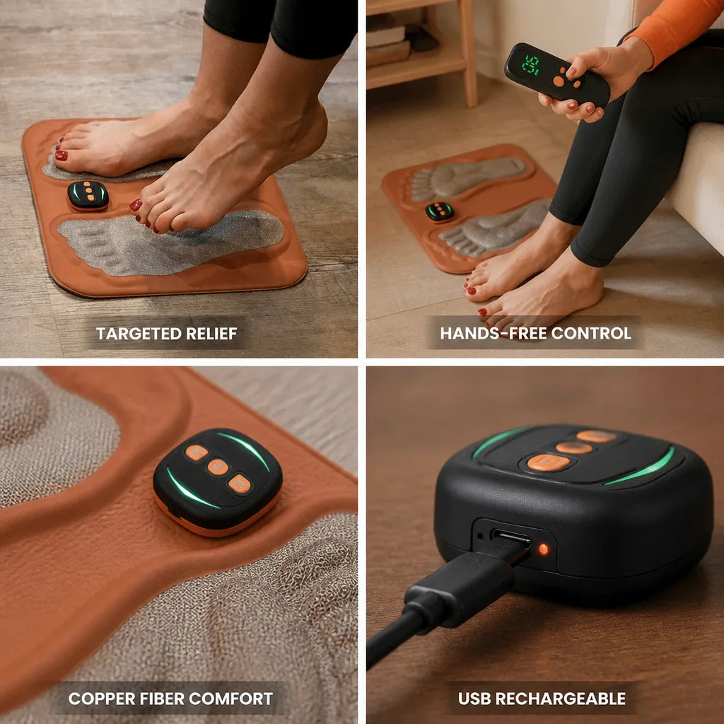 Hands-Free NMES Foot Massager (Remote Control)