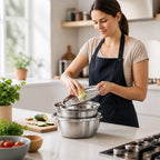 Stainless Steel Stackable Vegetable Cutter Set (Grater & Sieve)