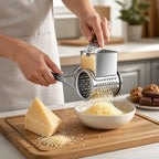Hand-Crank Stainless Steel Rotary Cheese Grater
