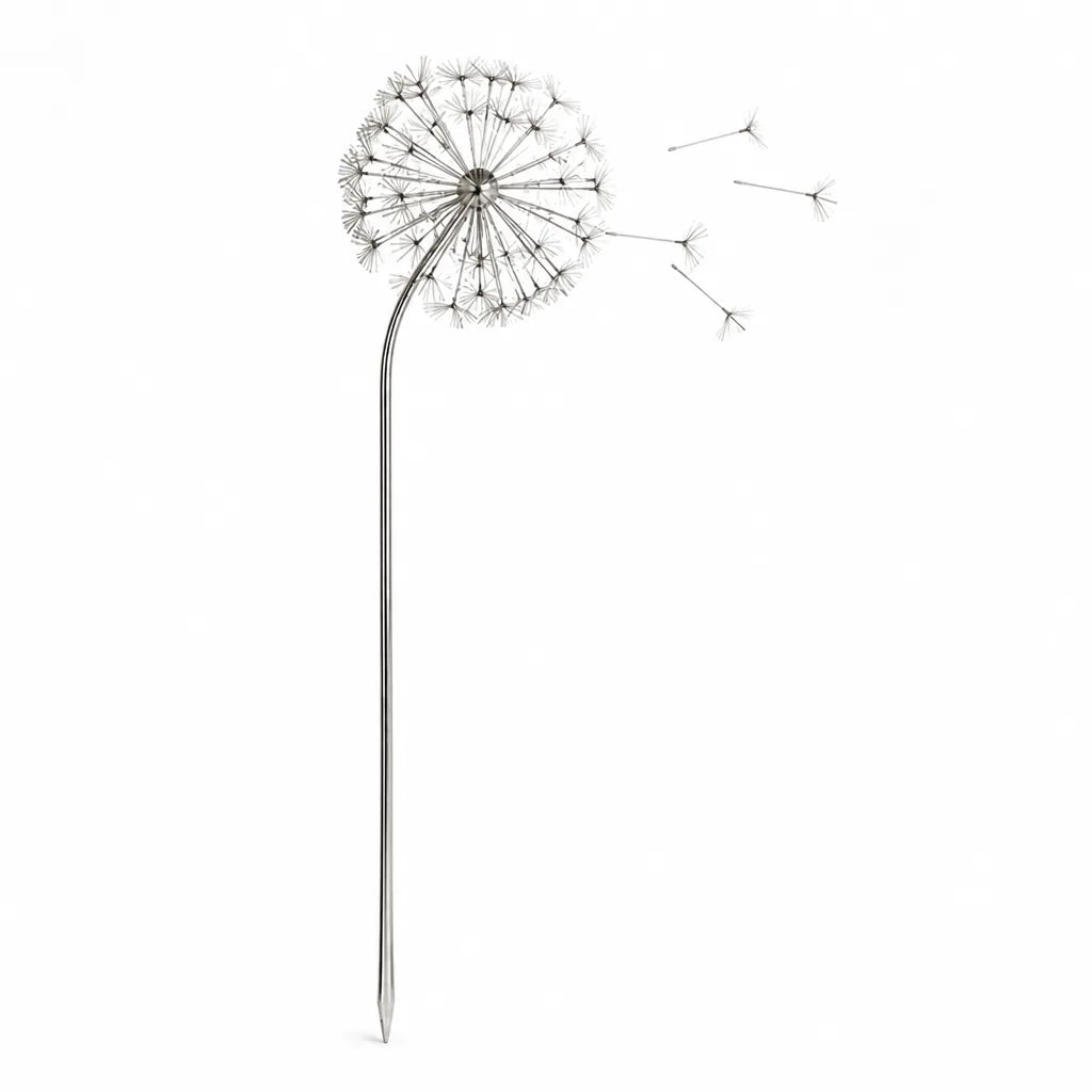 Stainless Steel Weather-Resistant Dandelion Garden Stake (68 or 82 cm)