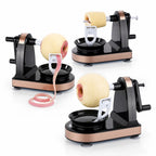 Spring-Tensioned Blade & Suction-Base Apple Peeler, Corer & Slicer (3-in-1)