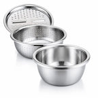Stainless Steel Stackable Vegetable Cutter Set (Grater & Sieve)