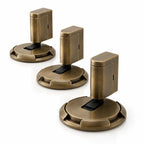 Self-Locking Solid Brass Door Stopper (Adhesive & Screw Mount)