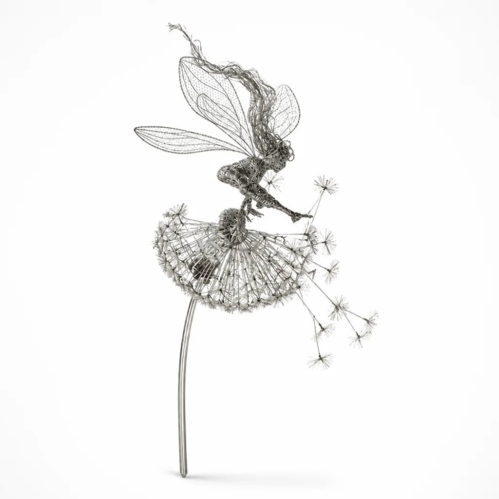 Stainless Steel Weather-Resistant Dandelion Garden Stake (68 or 82 cm)