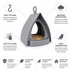 Protective Roof & Hanging Loop Window Bird Feeder