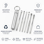 Reusable Stainless Steel Ear Care Kit (6-Piece Set)
