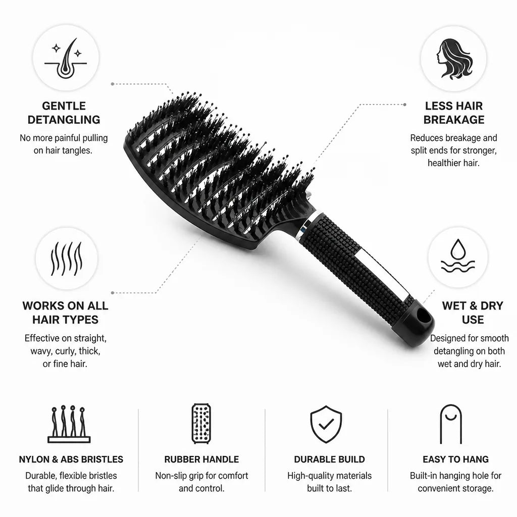 Gentle Detangling Hair Brush (Wet & Dry)