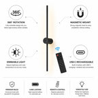 Rechargeable Magnetic 360° Rotating Wall Light (USB-C Charging)