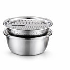 Stainless Steel Stackable Vegetable Cutter Set (Grater & Sieve)