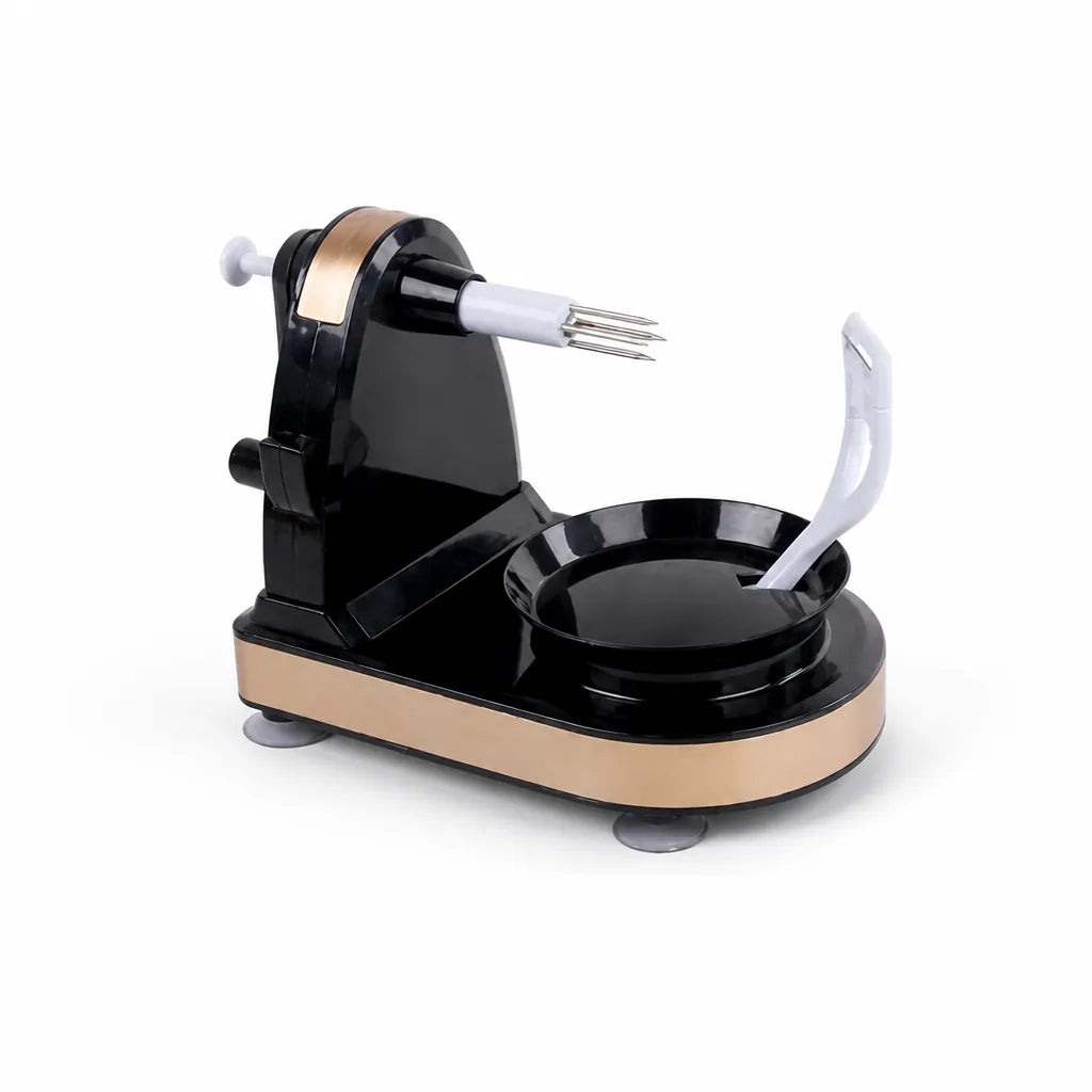 Spring-Tensioned Blade & Suction-Base Apple Peeler, Corer & Slicer (3-in-1)