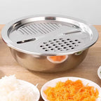 Stainless Steel Stackable Vegetable Cutter Set (Grater & Sieve)