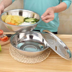 Stainless Steel Stackable Vegetable Cutter Set (Grater & Sieve)