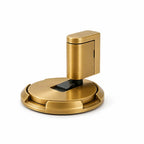 Self-Locking Solid Brass Door Stopper (Adhesive & Screw Mount)